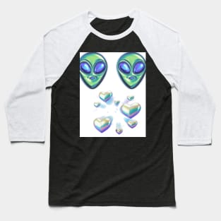 aliens and hearts Baseball T-Shirt